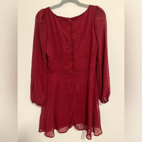 Swiss Dots Square Neckline Mini Dress - Picture 4 of 5